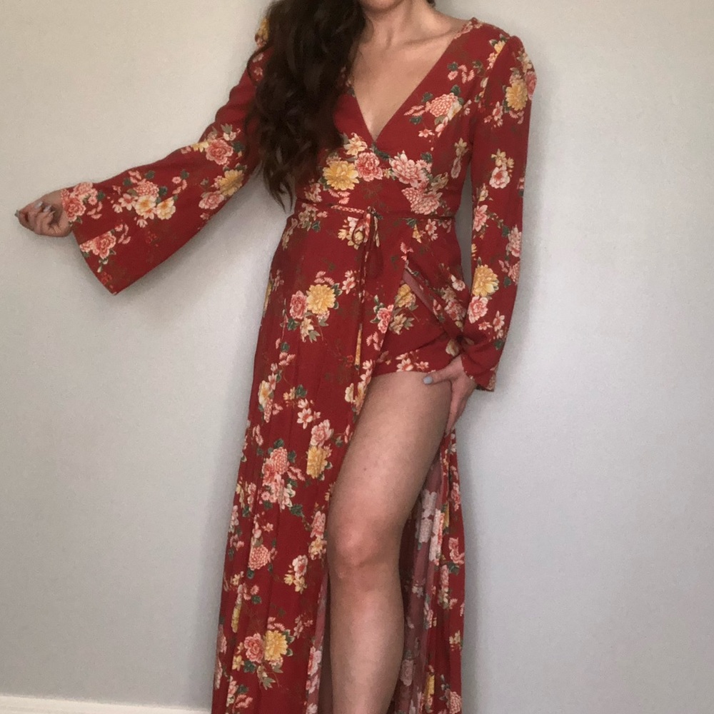 F21 Floral Maxi Dress